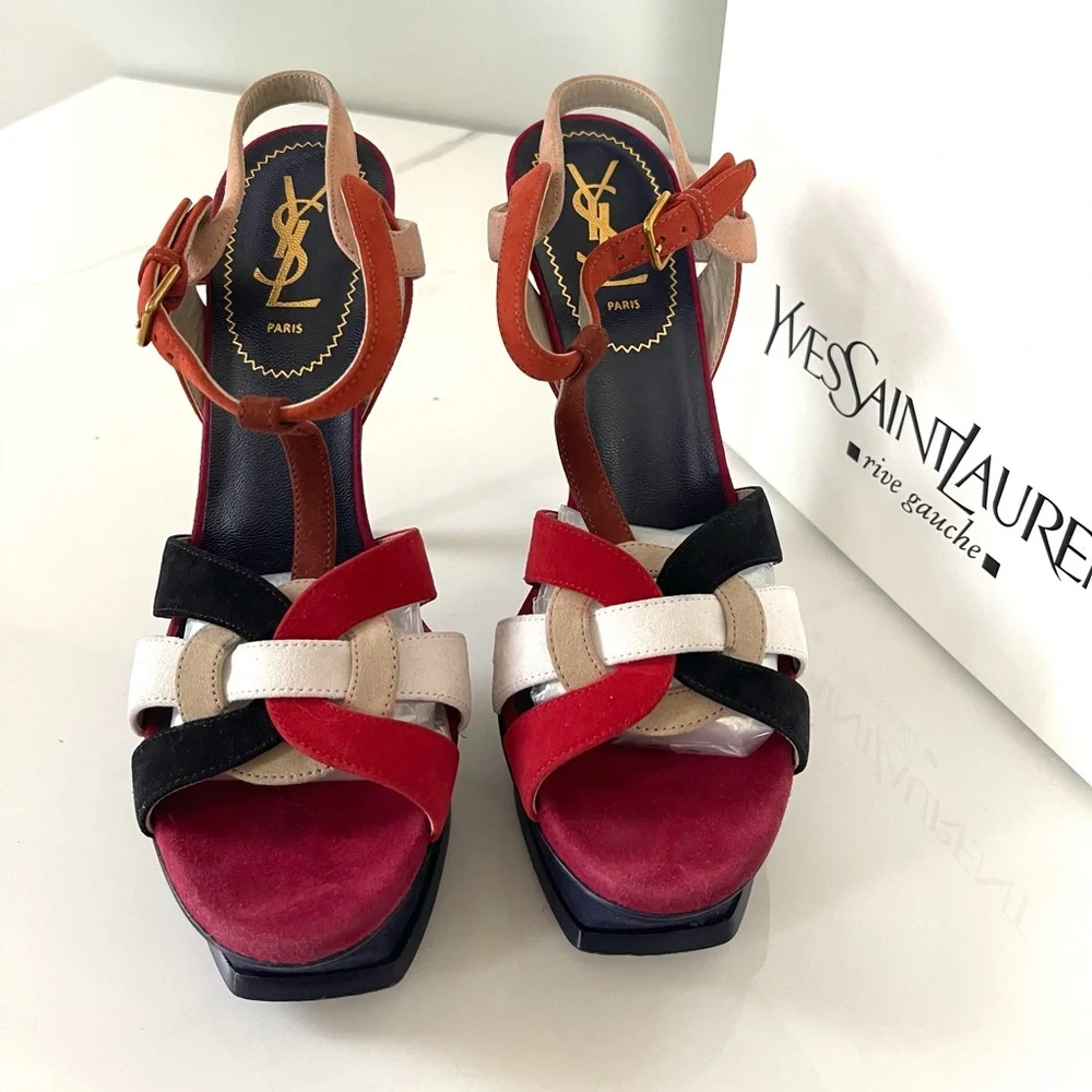 AUTHENTIC YSL TRIBUTE PLATFORM HEELS - Picture 4 of 14